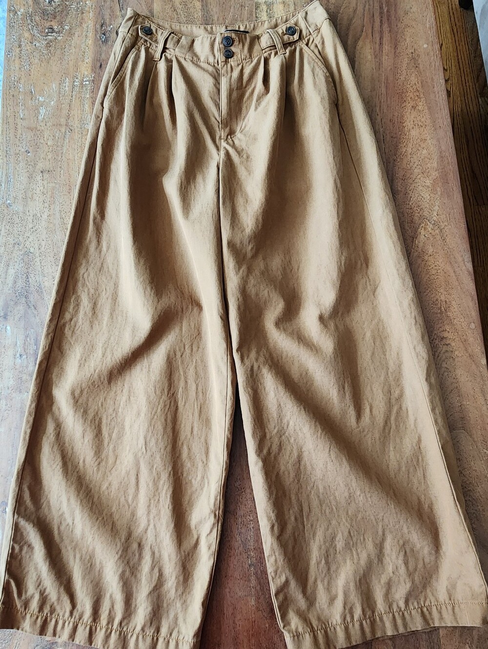 Madewell Harlow Wide-Leg High-Waist Pants in Brown 4P - Picture 2 of 14